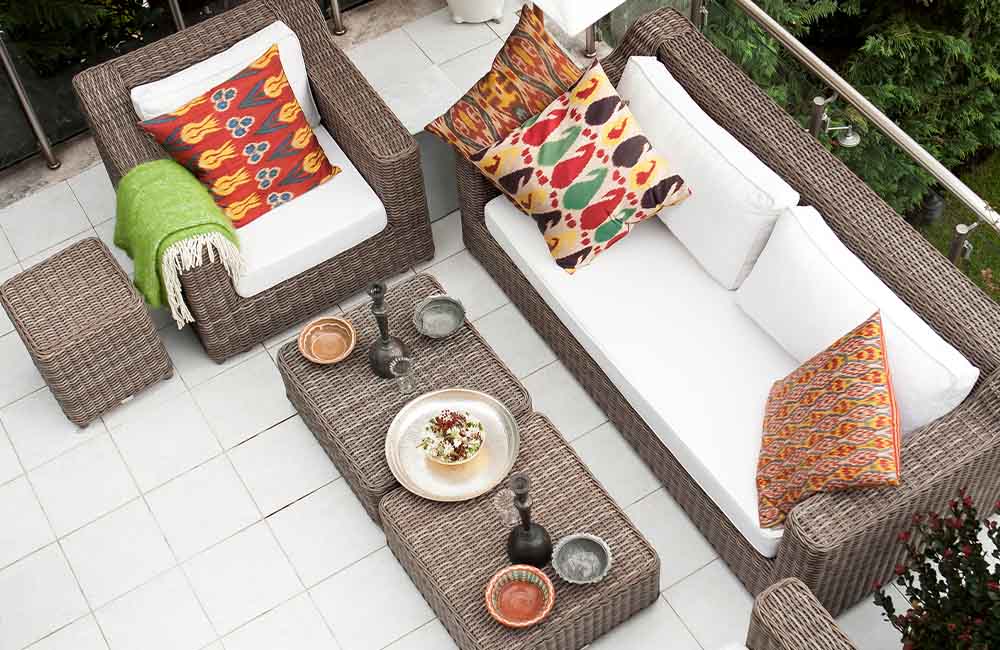 Gemuetliche Outdoor Sofas Gartenmöbel für Poolpartys